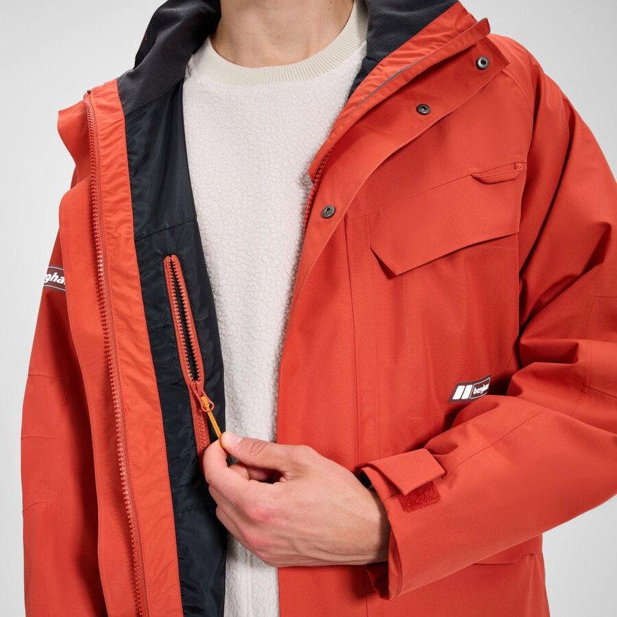 unisex volcanism parka - orange berghaus