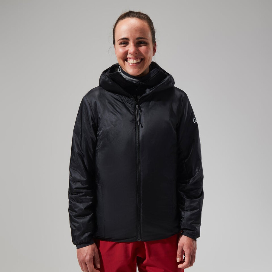 womens mtn arete lb synthetic hoody - blackgrey berghaus