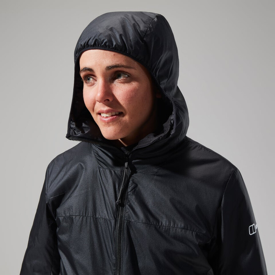 womens mtn arete lb synthetic hoody - blackgrey berghaus