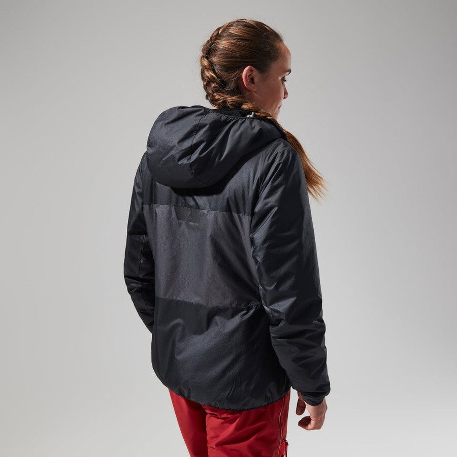 womens mtn arete lb synthetic hoody - blackgrey berghaus