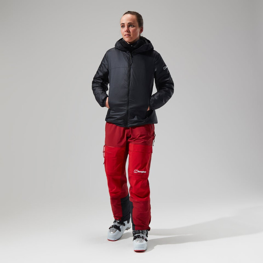 womens mtn arete lb synthetic hoody - blackgrey berghaus