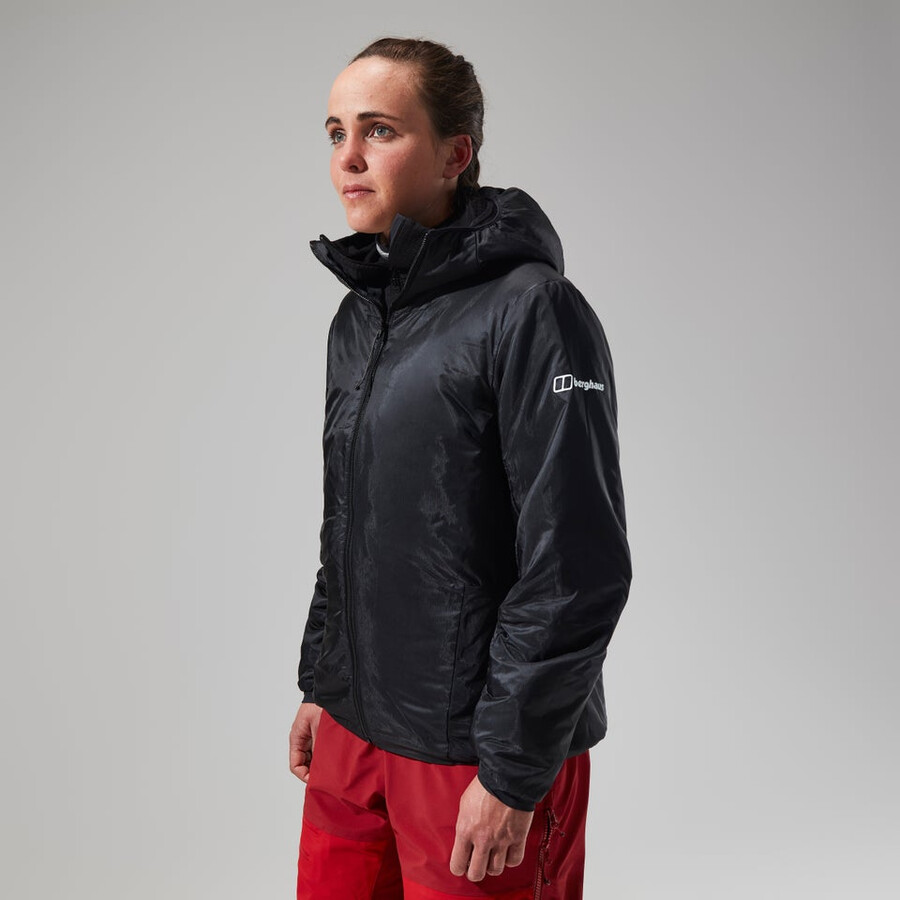 womens mtn arete lb synthetic hoody - blackgrey berghaus