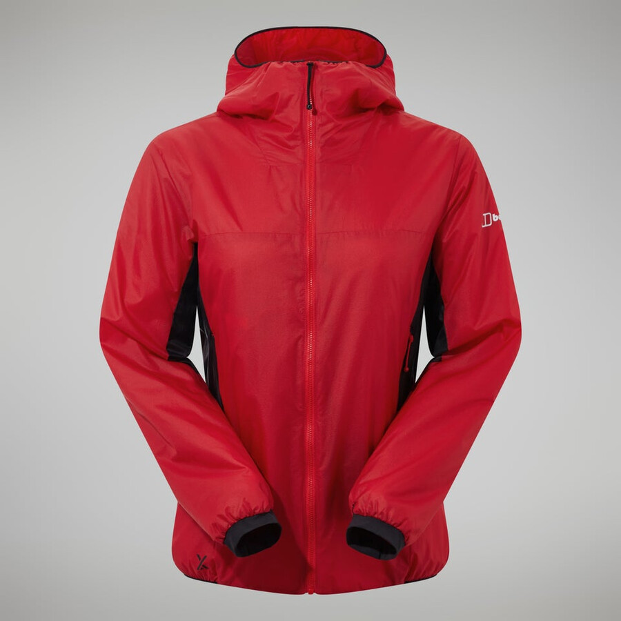 womens mtn arete lb synthetic hoody - redblack berghaus