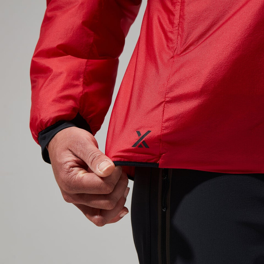 womens mtn arete lb synthetic hoody - redblack berghaus