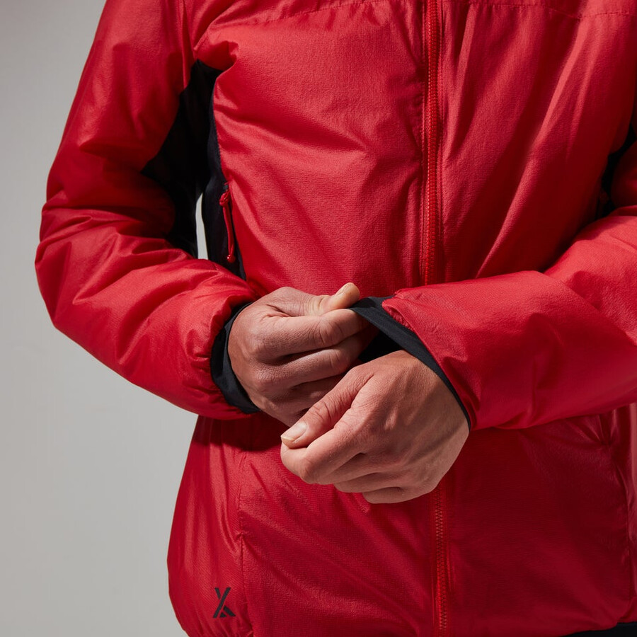 womens mtn arete lb synthetic hoody - redblack berghaus
