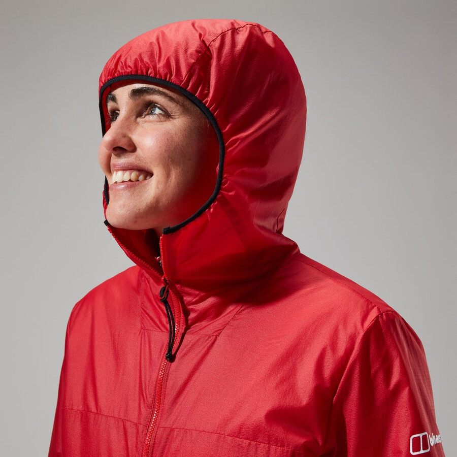 womens mtn arete lb synthetic hoody - redblack berghaus