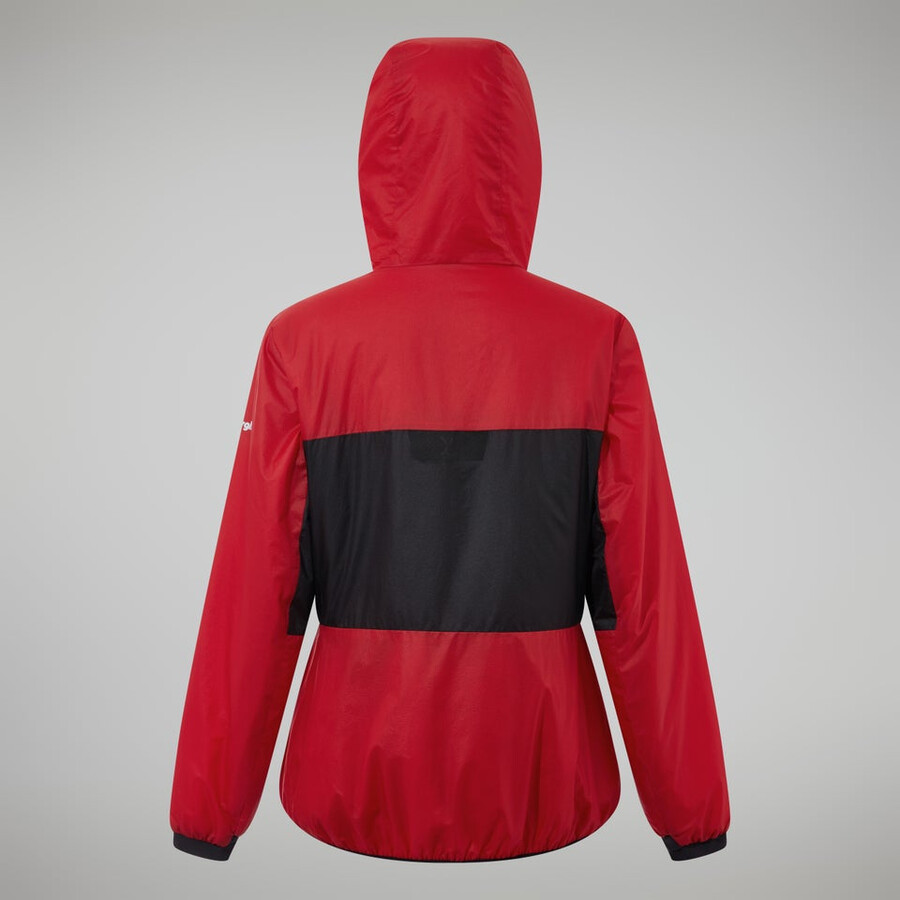 womens mtn arete lb synthetic hoody - redblack berghaus