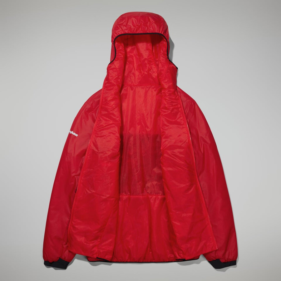 womens mtn arete lb synthetic hoody - redblack berghaus